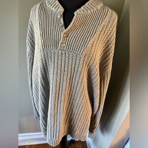 NWOT Eddy Bauer 100% cotton cable knit sweater size men’s XXL in beige